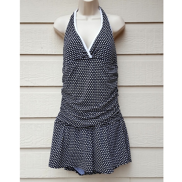 Women’s One Piece Halter Swimsuit Skirted - Picture 10 of 15